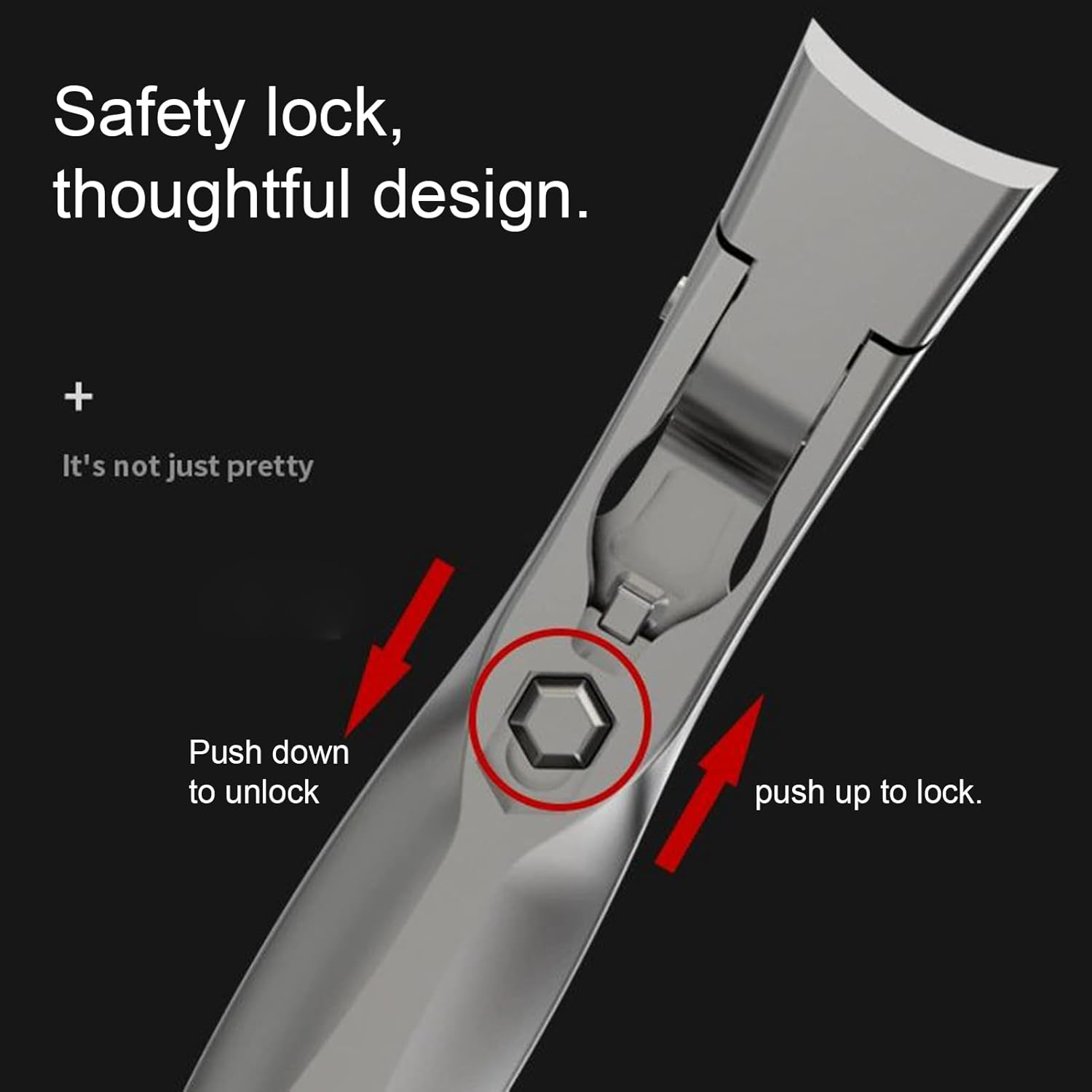 Nail Clippers for Men | Stainless Steel Nail Cutters - Stainless Steel Portable Toenail Cutter for Daily Personal Care Routine Travel Office Home Travelers Seniors image number 3