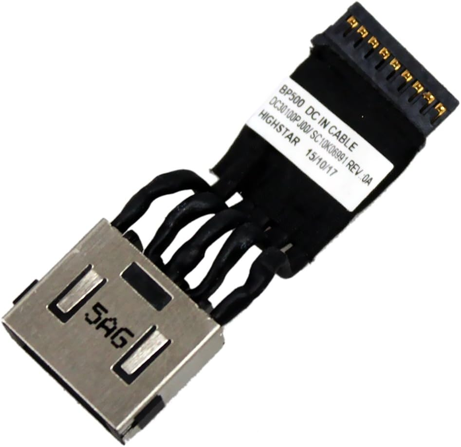 Zahara AC DC in Power Jack with Cable for Lenovo Thinkpad P50 P50-20EN DC30100PE00 SC10K06990