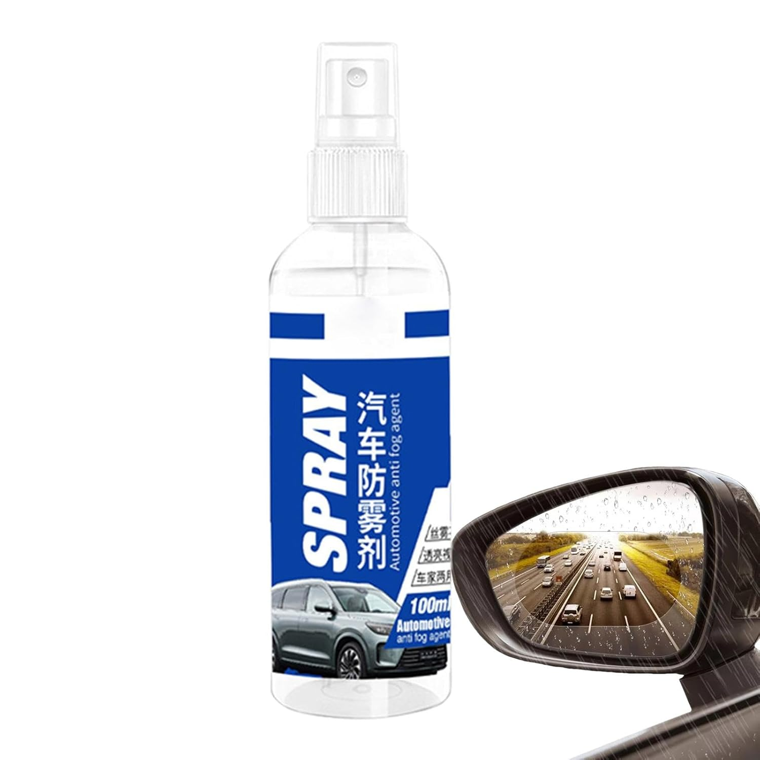 Waterproof Fogging for Automotive,Fog Glass Window Spray anti 100Ml Coating Agent - Long-Lasting Shine Car Supplies Waterproof Glass Cleaner for Car image number 3