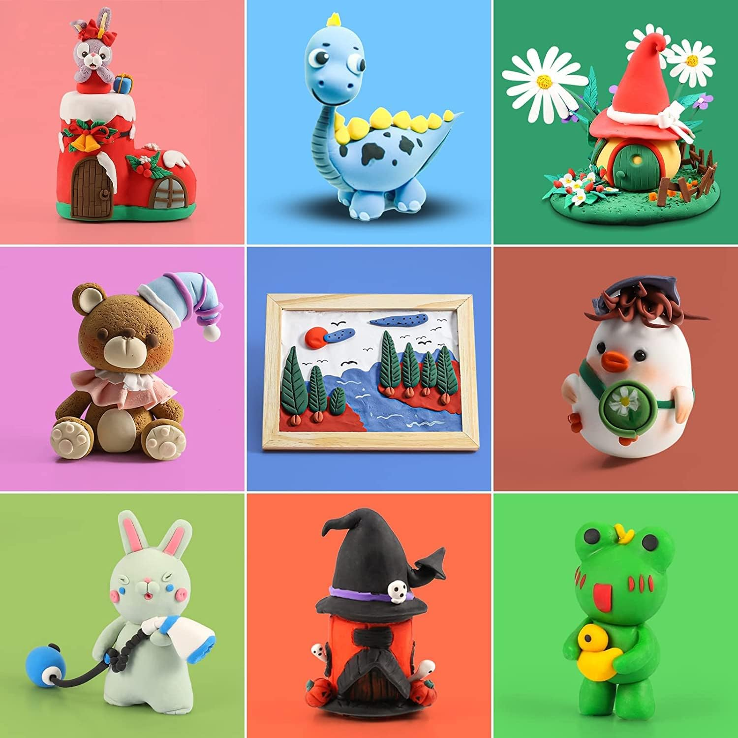 Ciaraq Modeling Clay Kit - 64 Colors Air Dry Ultra Light Clay, Safe & Non-Toxic, Great Kids 4-12 Years&hellip; image number 2