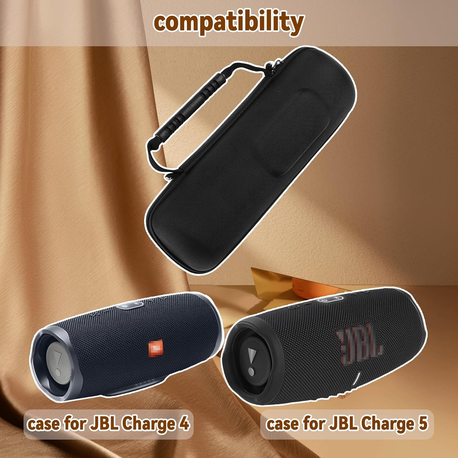 Case for JBL Charge 5 / Charge 4 Portable Speaker, (Case Only!) Hard Protective Travel Carrying Storage Case Bag Compatible with Charger and USB Cable