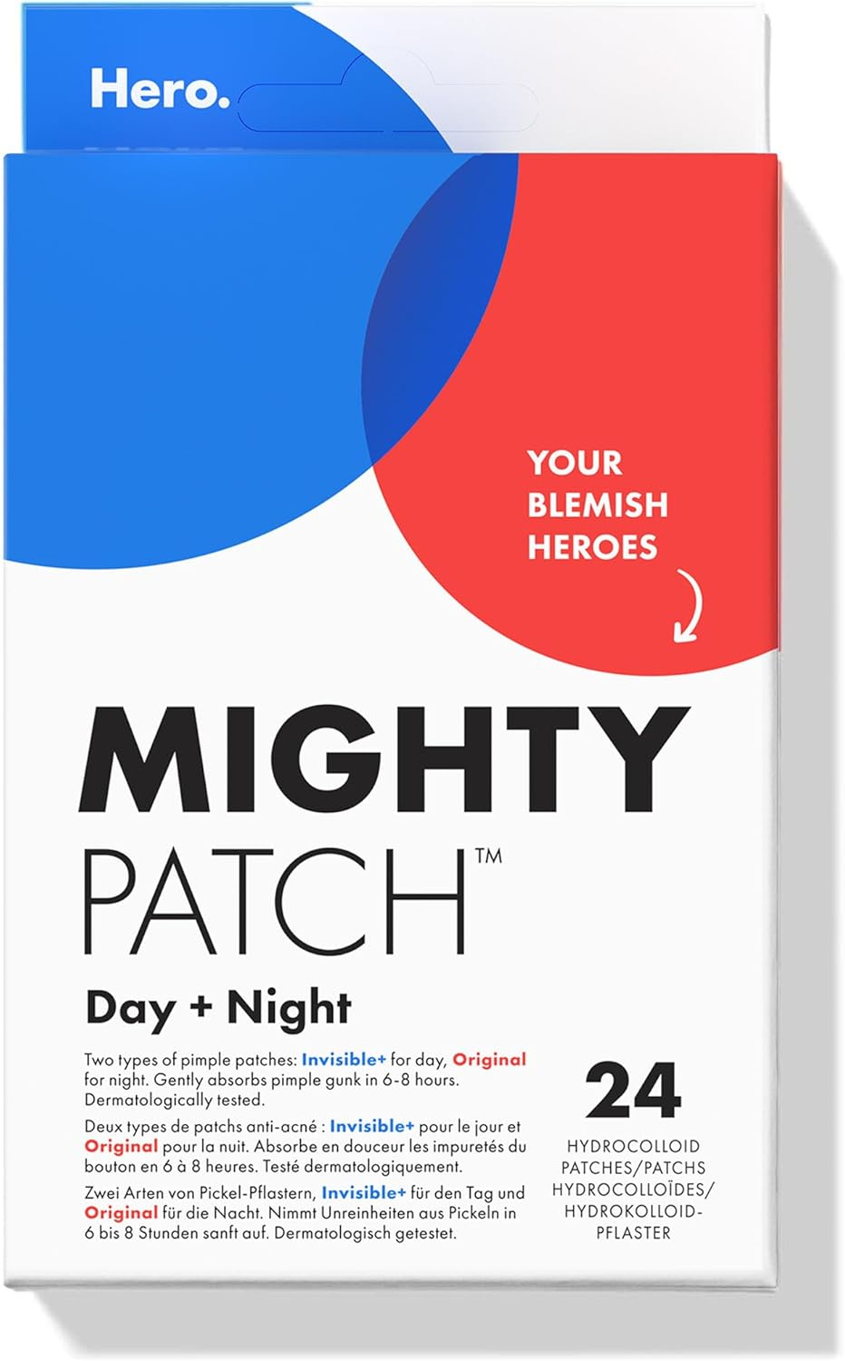 Hero Mighty Patch Invisible+ Pimple Patches by Hero Cosmetics Clear Hydrocolloid Patches for Acne Treatment (78 Pack)
