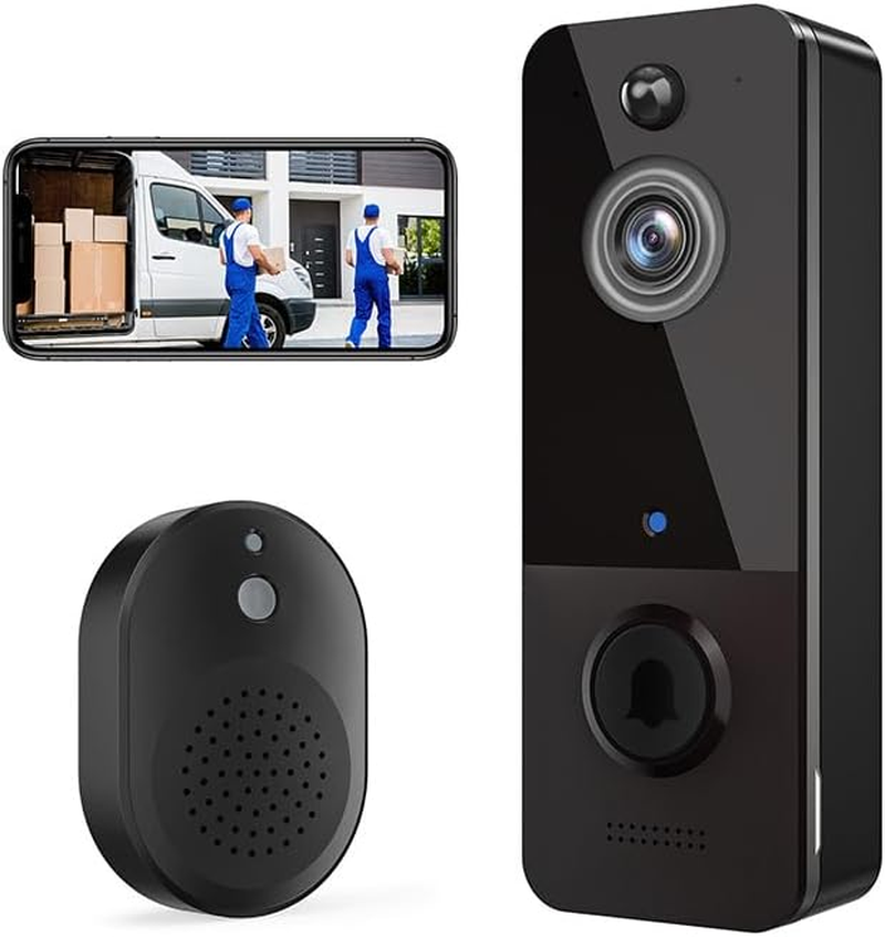 Video Doorbell Camera Wireless with Chime, Video Door Bell with Wide-Angle Lens,Two Way Audio, PIR Motion Detection, Smart Doorbell Works with Night Vision and Cloud Storage image number 3