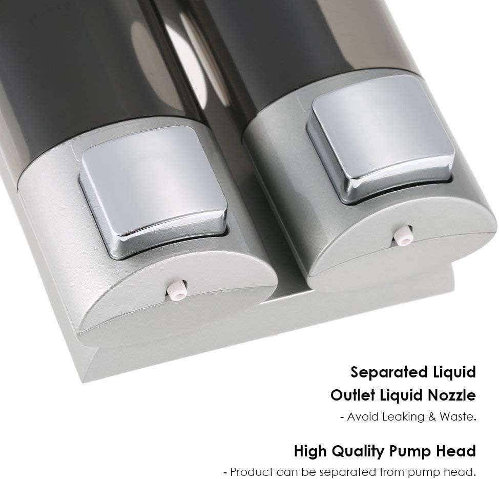 Dolphy 200ML Soap Dispenser &ndash; Transparent Black, Wall Mounted, Compact & Refillable ABS Design, Stylish & Hygienic for Bathroom, Kitchen, Hotel, Office & Commercial Use image number 4