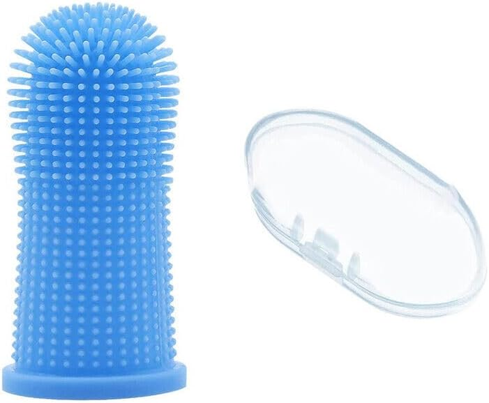 Dog Cat Super Soft Pet Finger Toothbrush Teeth Silicone Brush Care Cleaning, Super Soft Dental Care Brush for Effective Teeth Cleaning, Non-Toxic, Flexible Fit, Promotes Oral Health