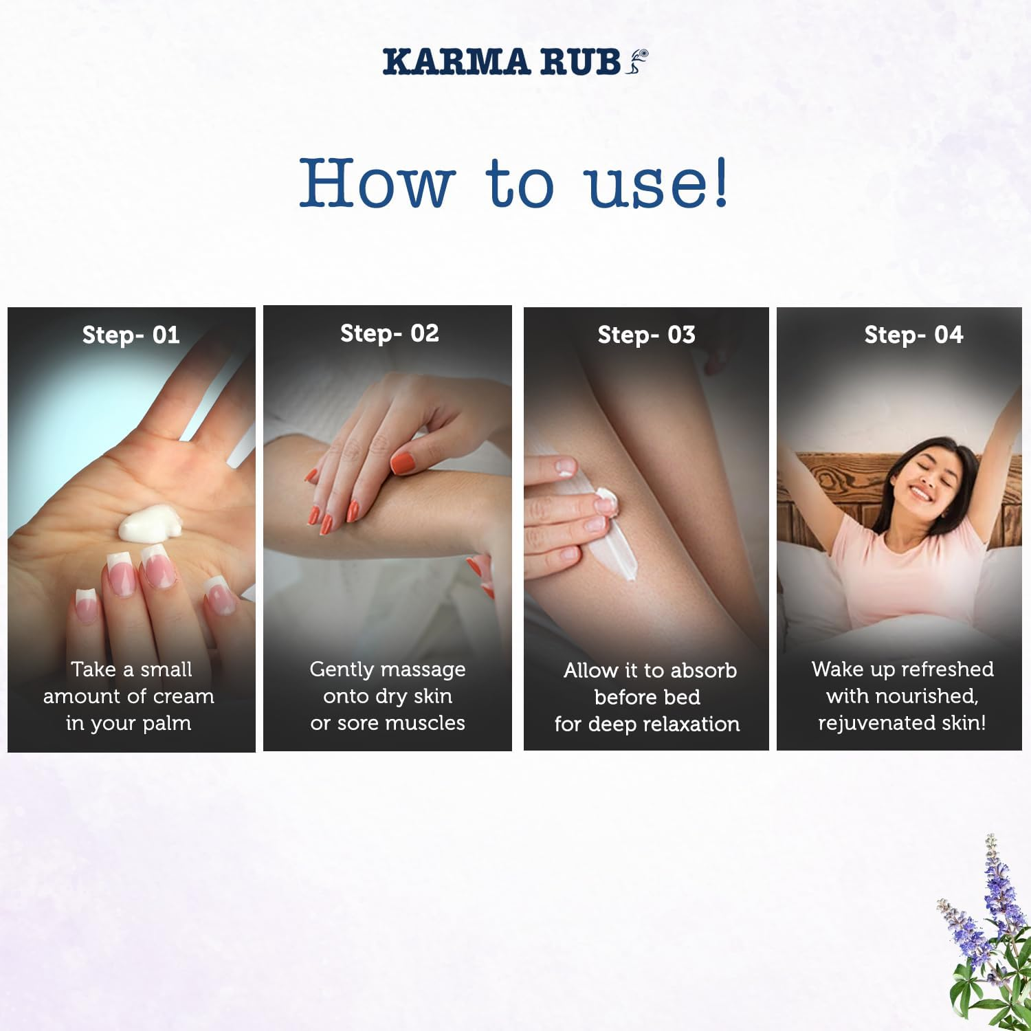 Karma Rub Magnesium Night Cr&egrave;me, 100 Gm - Hydrates Skin and Supports Evening Relaxation as Part of a Nightly Routine image number 2