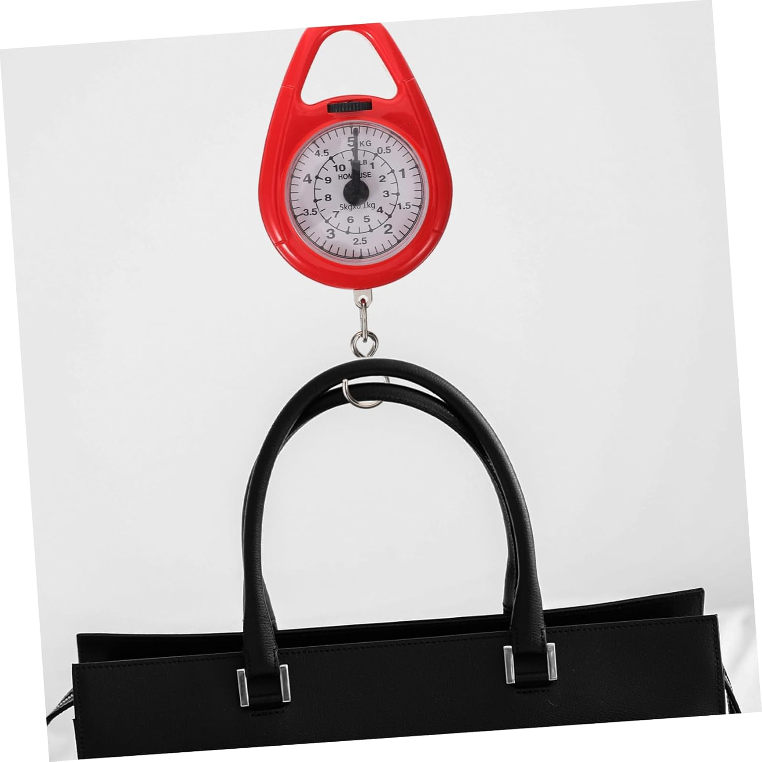 DECOMELODY Mini Spring Luggage Scale Portable Hanging Fish Scale with Hook for Travel and Fishing Small Handheld Analog Weighing Tool image number 2