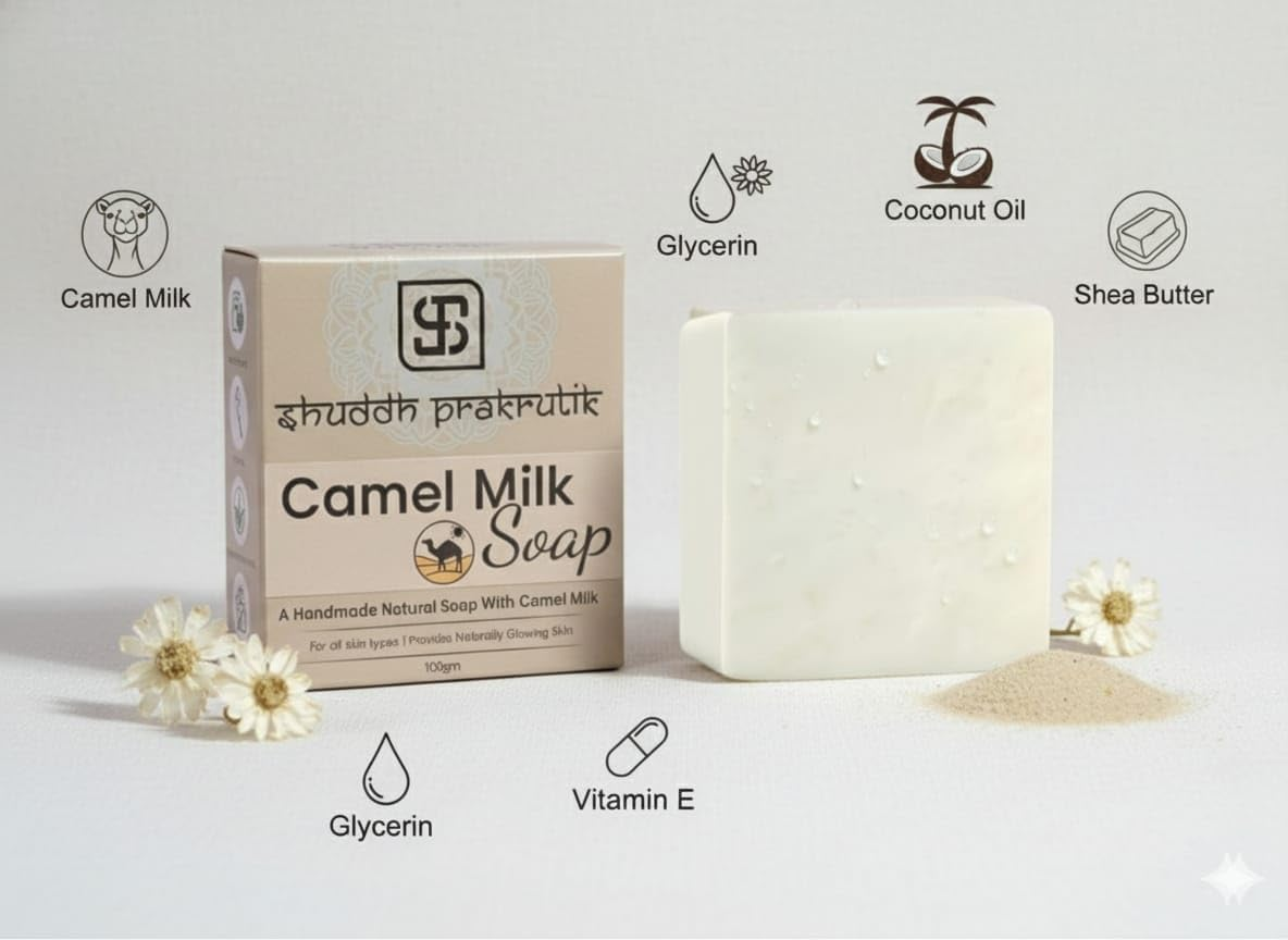 MANTRAMART Camel Milk Soap Bar &ndash; Gentle Cleansing with Natural Oils & Milk Protein | Nourishing, Creamy Lather for Everyday Use | Suitable for All Skin Types &ndash; 100G (Pack of 3) image number 6