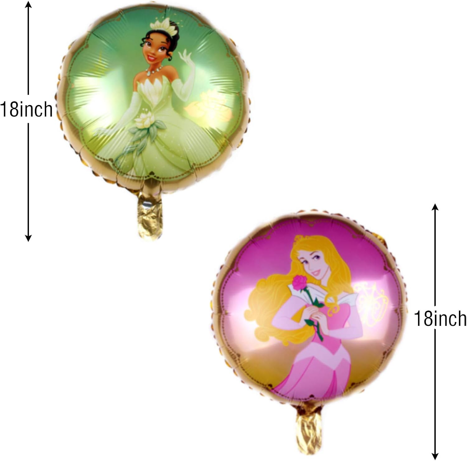 8PCS Disney Princess Foil Balloons for Girl&rsquo;S Birthday Baby Shower Princess Themed Party Decorations image number 4