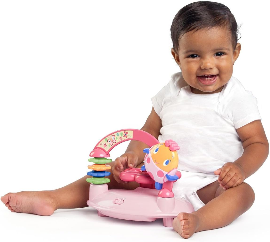 Bright Starts Juneberry Walk-A-Bout Walker with Easy Fold Frame for Storage, Ages 6 Months +
