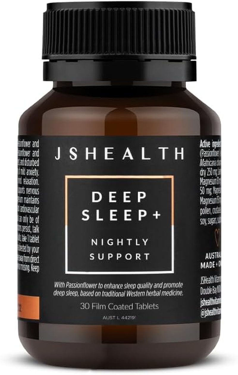 Jshealth Vitamins Deep Sleep+ Formula | Improve Sleep Quality | Magnesium Tablets | (30 Tablets)