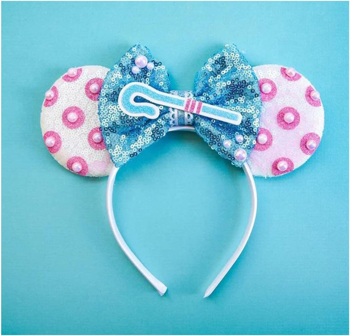 Atvscay Buzz Light Year Mouse Ears Headband Classic Sequin Ears for Toy Story Inspired Party Girls Costume Hair Accessories