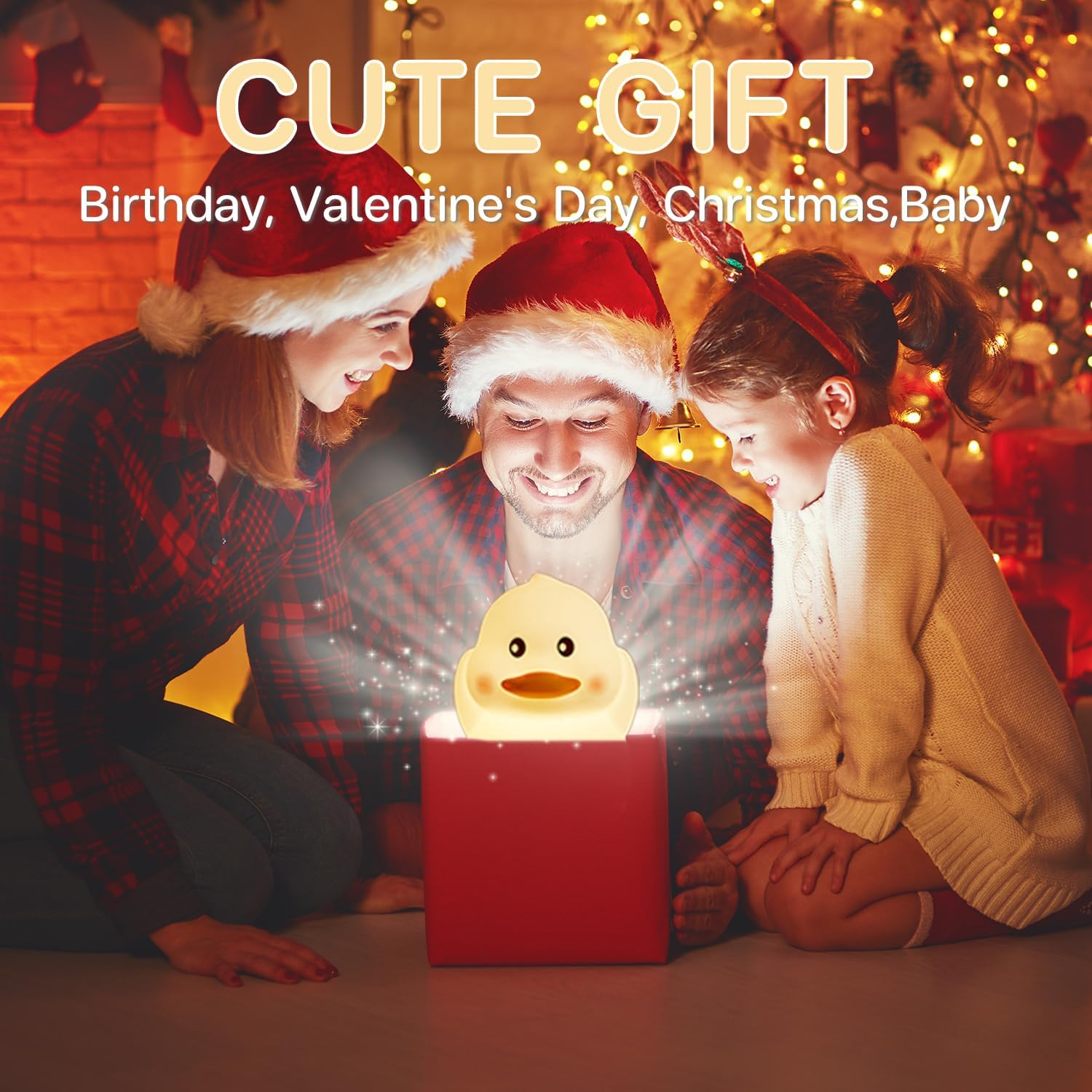 Slotlien Night Light, Timer Kids Night Light, Cute Animal Baby Nursery Lamp, Squishy Silicone Touch Lamp, Dimmable Night Lamp, Kawaii Rechargeable LED Nightlight, Gifts for Kids Baby Women (Duck) - Panda image number 7