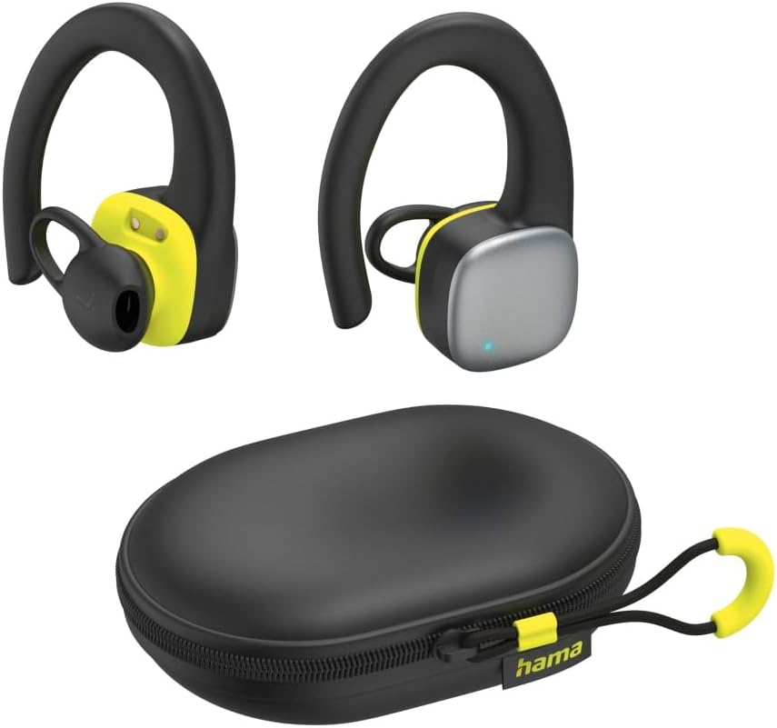Hama Spirit Athletics True Wireless Bluetooth Headphones - Black/Yellow