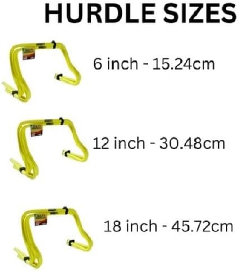 SUMMIT Agility Hurdles Set - Plastic Hurdles for Speed Training and Coordination Drills; Adjustable Heights for Multi‑Level Fitness Use - Set of 6