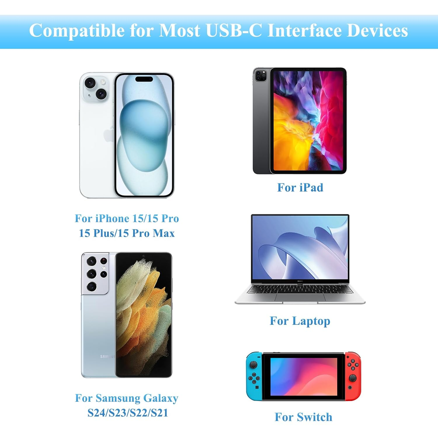 2Pack USB C to USB C Cable for Samsung Galaxy S25/S24/S23/S22 Ultra, 1M/3.3Ft 60W USB Type C PD Fast Charging Cable for Galaxy A56/A05S, Tab A9+ S9 S10 (1M/3.3Ft) image number 2