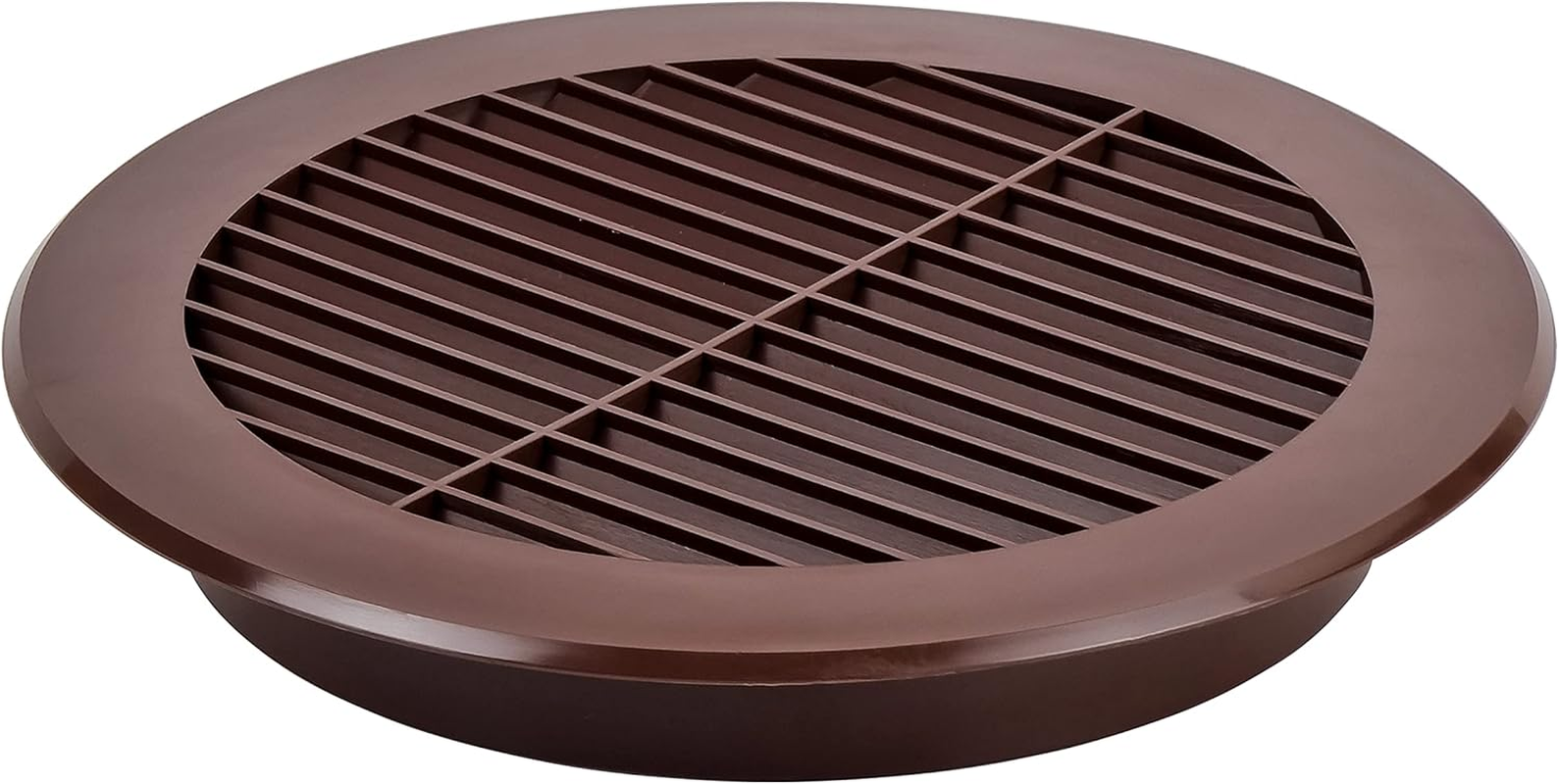 Steinberg14 Brown 150Mm Air Vent Cover with Insect Mesh - 6 Inch round Air Vent Covers for Walls and Ceilings - Air Vents for Interior Walls - Plastic Ventilation Grille