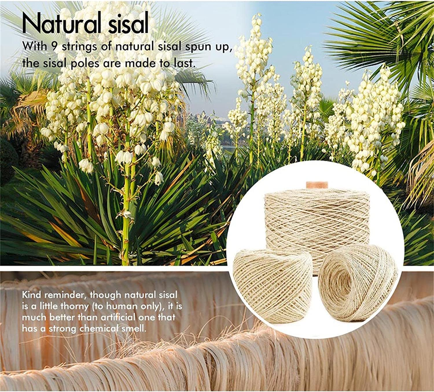 BEASTIE Cat Tree 161Cm Multi-Level Tower with Scratching Post Scratcher, Sisal-Covered Cat Tower with Plush Perch, Cat Condo Play House Wood Furniture for Kitten Climbing & Rest(Light Grey)