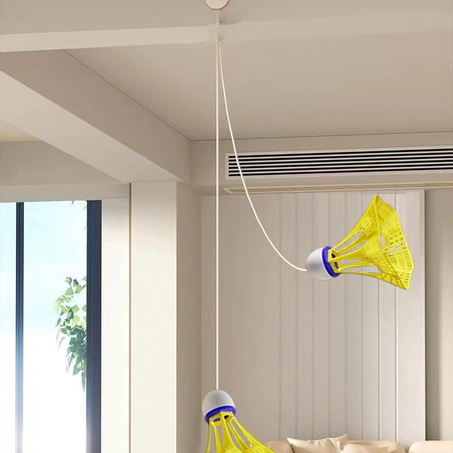 Badminton Training Equipment - Nylon Solo Badminton Equipment Training | High Elasticity Badminton Selff Training Tool, Excellent Quality Badminton Rebounder for Solo Rebound Practice