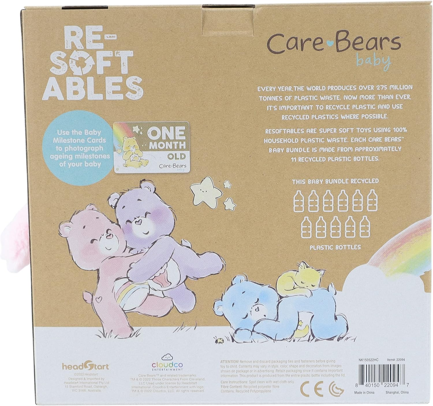 Resoftables Care Bear Baby Bundle (Rattle, Comforter, Plush) image number 1