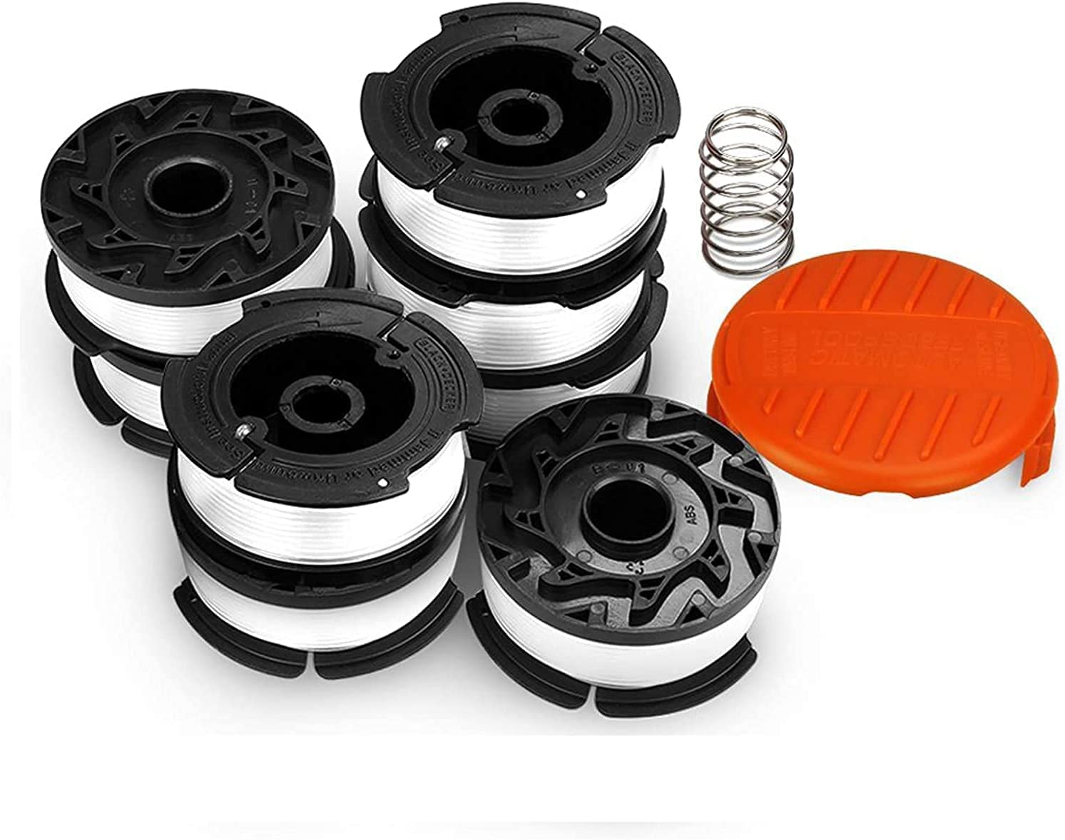 30Ft 0.065Inch String Trimmer Replacement Spool Set, Weed Eater Spool String for Black & Decker AF-100, Autofeed Cordless Trimmer Line with Cap Cover image number 3