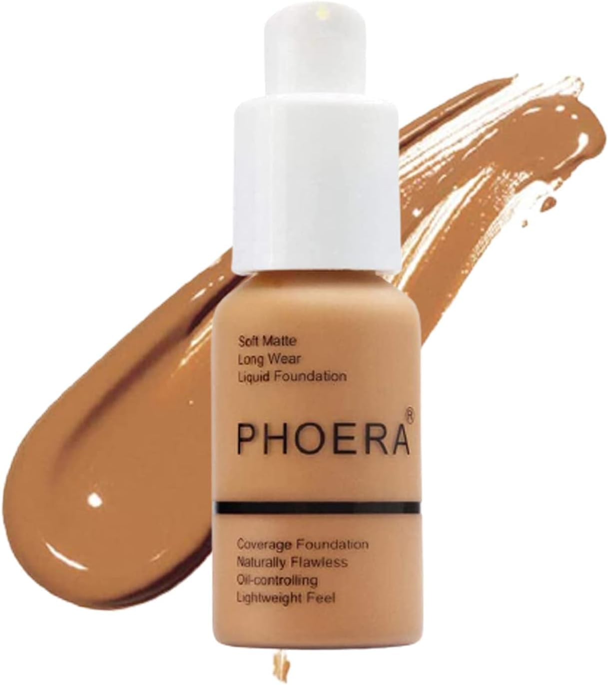 Glamza PHOERA Foundation Concealer Makeup Full Coverage Matte Brighten Long Lasting UK (103 WARM PEACH)