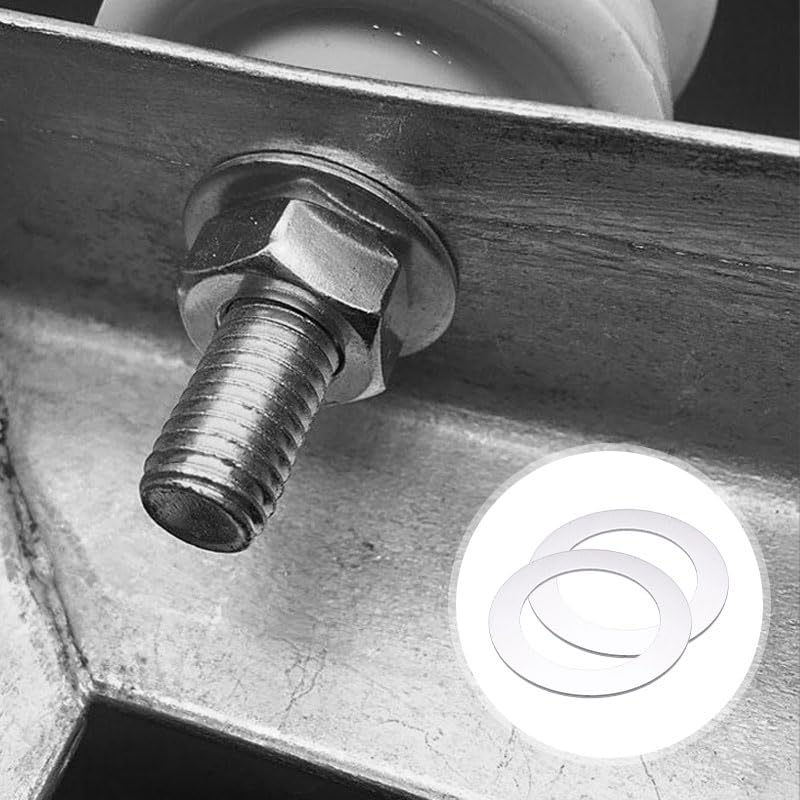 50 PCS 304 Stainless Steel Flat Washers, M10 Ultra Thin Flat Spacers Shim Washers, 10X16X0.3Mm round Flat Spacer, Repair Washer for Screws & Bolts (M10X16)