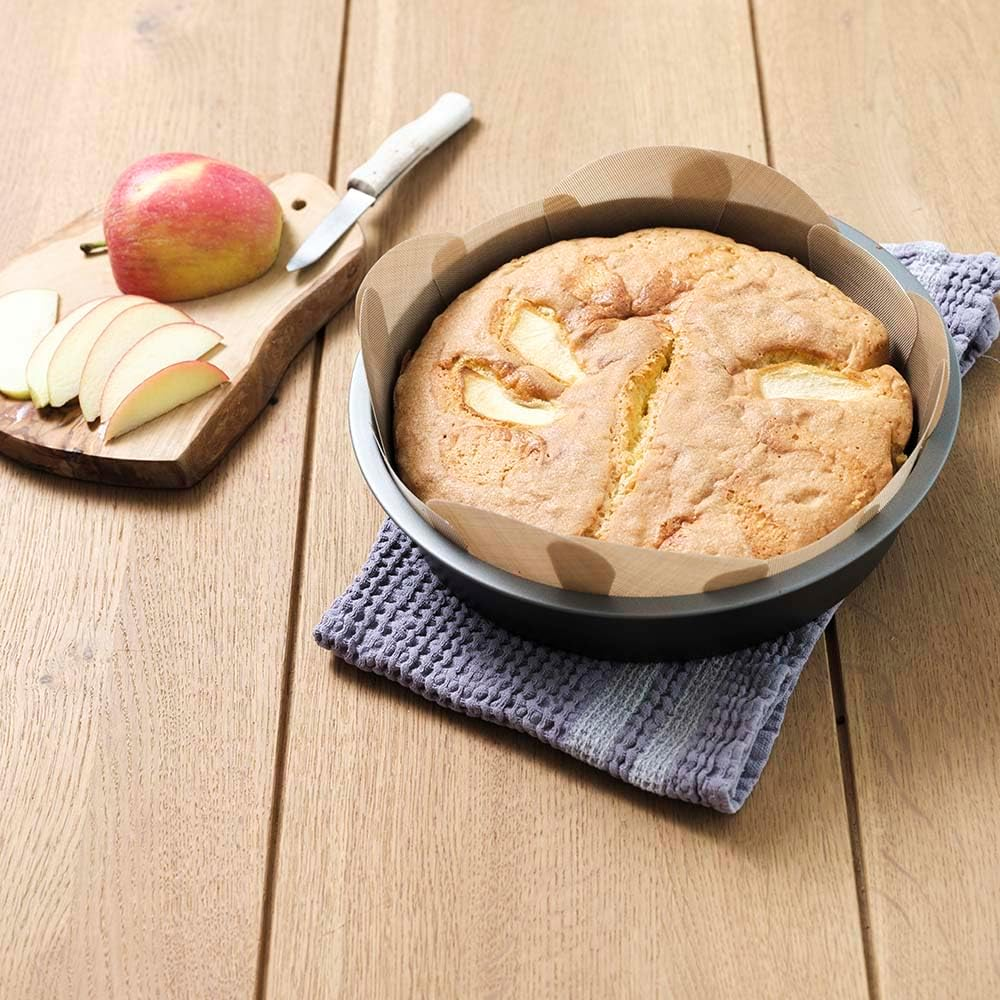 Nostik Silicone Firbreglass round Cake Tin Liner, 20 Cm Dia &ndash; Reusable, Non-Stick for Perfect Cake Release without Oil or Butter. Heat Resistant to 240&deg;C, Dishwasher Safe, PTFE & PFOA Free image number 3