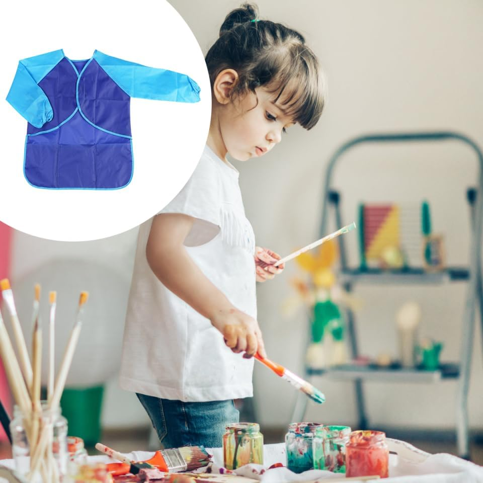 Garneck Painting Shirt Art Smock for and - Long Sleeve Paint Shirt for Ages 7-12 Ideal for Creative Activities and Durable and Easy to Clean Paint Smock