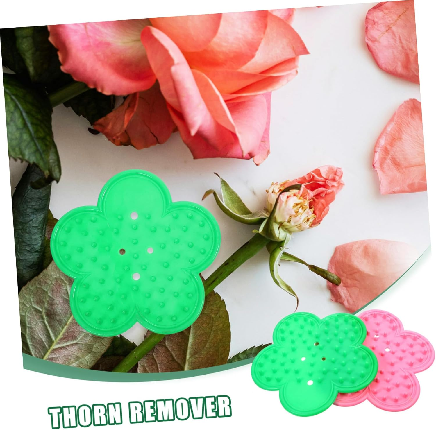 BESPORTBLE Rose Thorn Remover Pliers 2Pcs Plastic Rose Strippers Garden Thorn Stripping Tool for Home Gardening with Convenient Burr Removal in Green and Pink image number 6