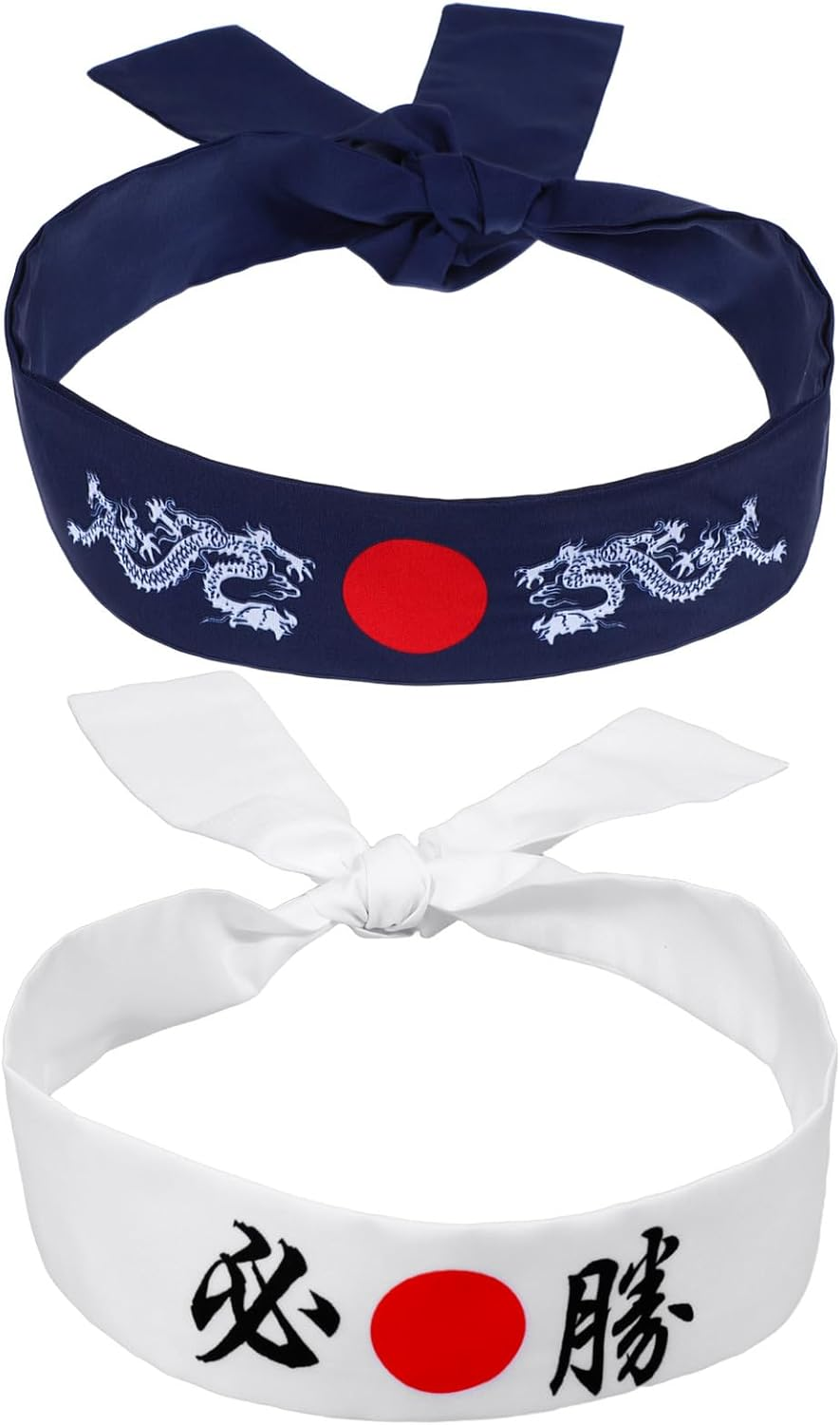 Angoily Japanese Headband Set 2Pcs Workout Headbands Blue Mythical Pattern for Sports and Running image number 5