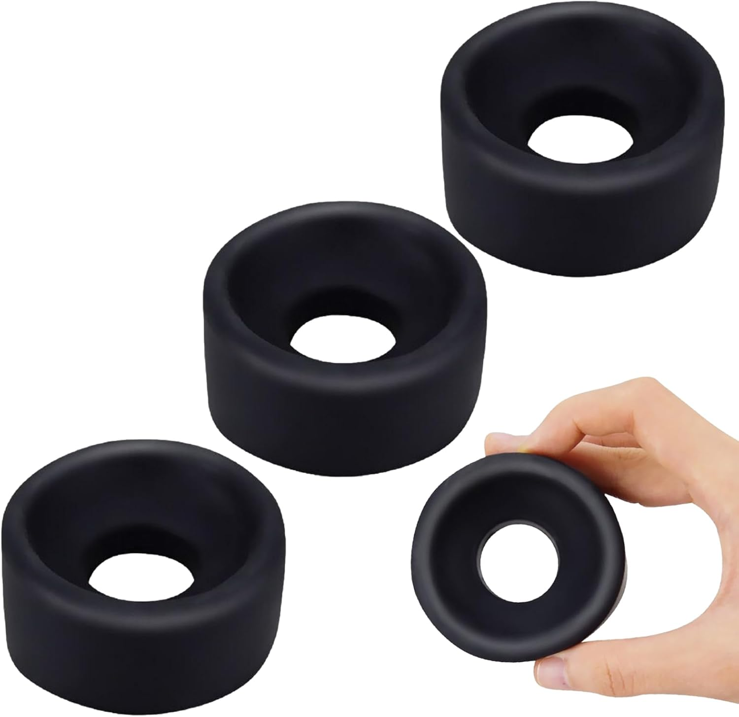 3 PCS Premium Strong Penis Pump Replacement Sleeve Suction Men'S Vacuum Pump Universal Cover Enlargement Pump Sleeve Cover Caps for Male Enhancement Growth Cover, Male Vacuum Pump Soft Silicone Cover for Men image number 3