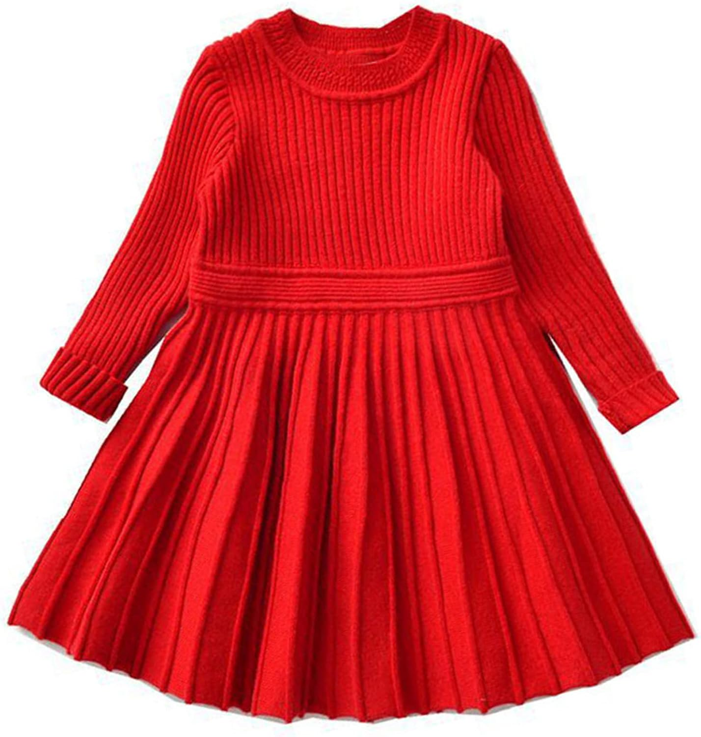 Geeda Girl Winter Long Sweater Dress Woolen Knitted Dress image number 2