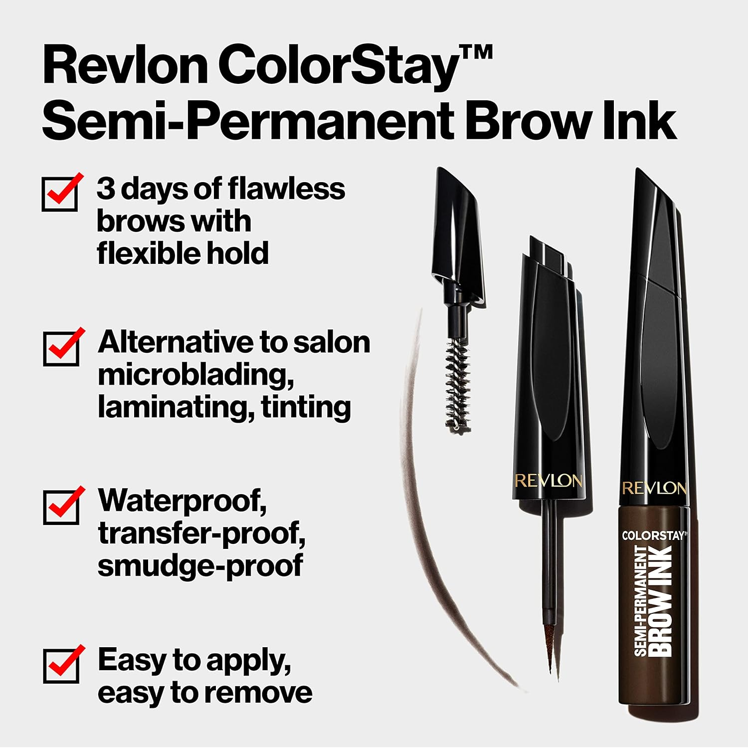 Revlon Colorstay Semi-Permanent Brow Ink 2.8 Ml, No. 352 Soft Brown Ink image number 2