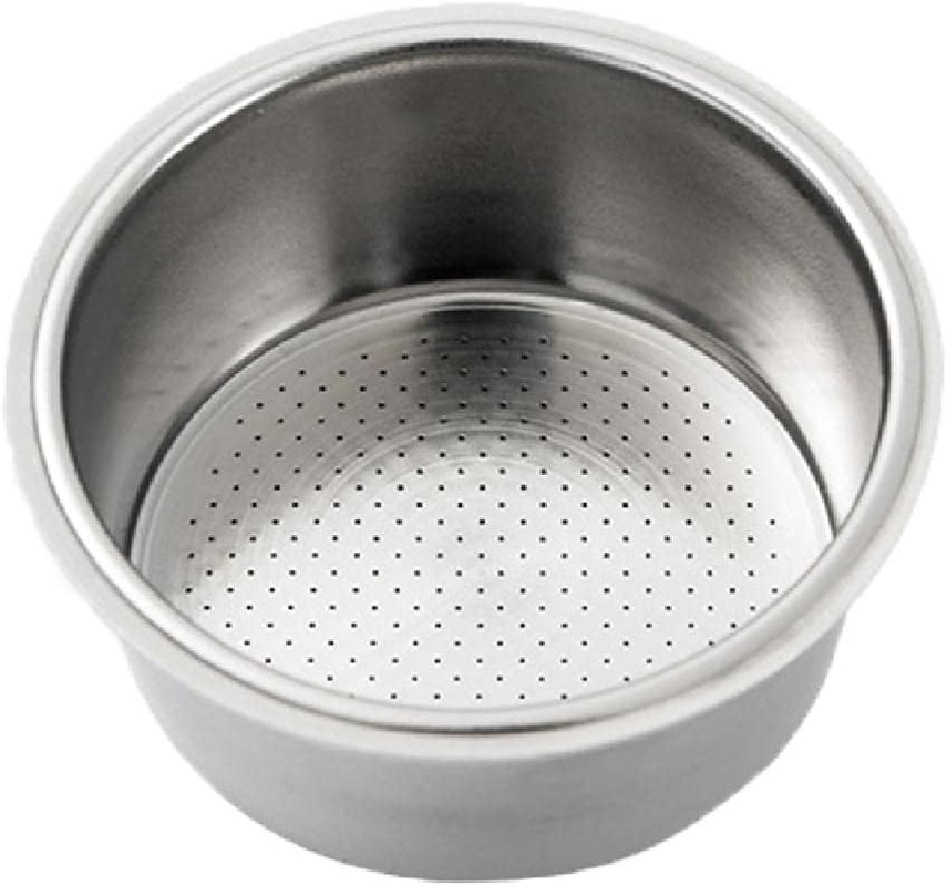 52Mm Coffee Filter Basket Silver Stainless Steel Strainer, 2 Cups Pressurized Filter Basket Espresso Filter Basket for Portafilter Coffee Machine for Breville Gustino Electrolux 1PCS image number 3