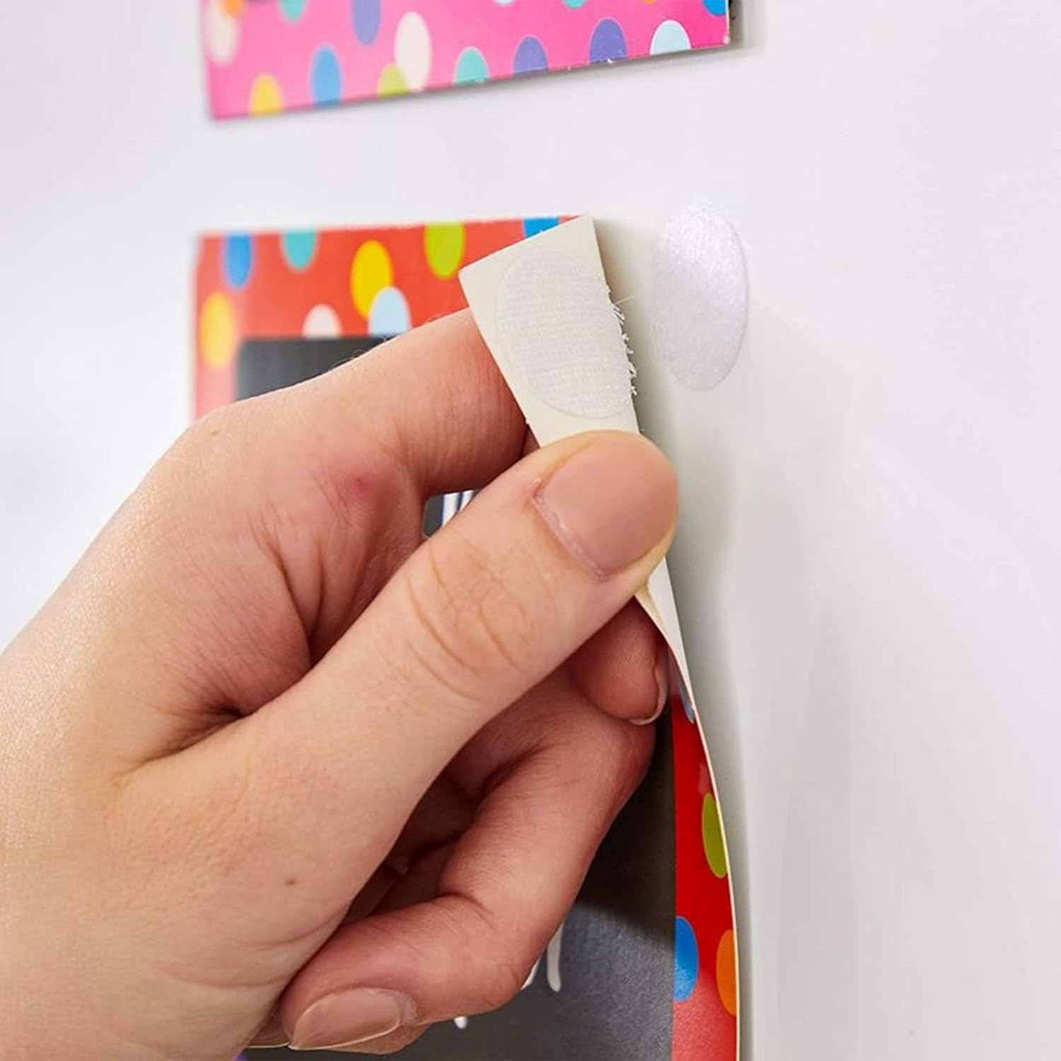 Xolixorium Adhesive Sticky Back Coins Hook Loop Self Adhesive Dots Tapes Magic Sticky Dots &ndash; 504 Pairs 1Cm White for Scrapbooking, Crafts, Everyday Use image number 4