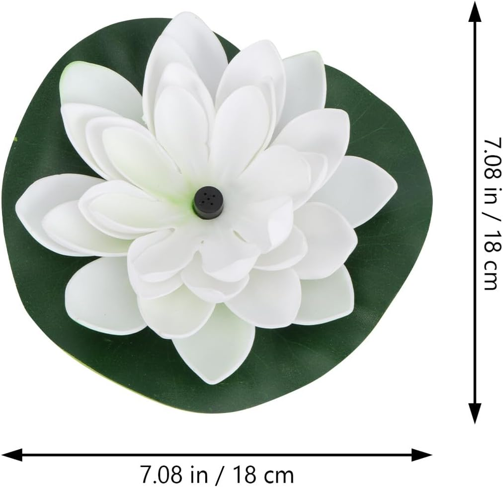 STAHAD Solar Fountain Lotus Shaped Floating Fountain Outdoor Water Feature White Solar Pump for Garden Fish Tank Oxygen Circulation image number 5