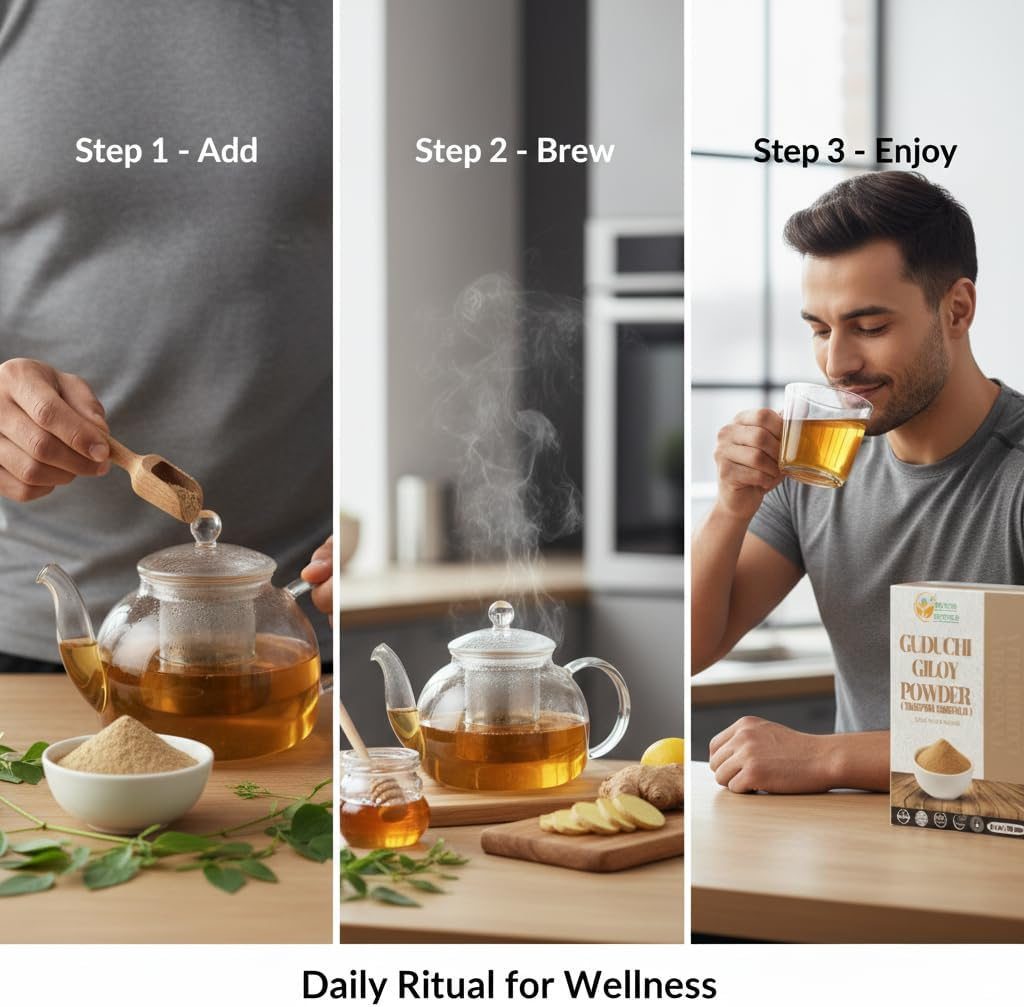 Herbs Botanica Guduchi Powder USDA Organic Neem Giloy Powder | Tinospora Cordifolia | Herbsl Supplement for Immune Support, Digestion 5.3 Oz / 150 GMS image number 2