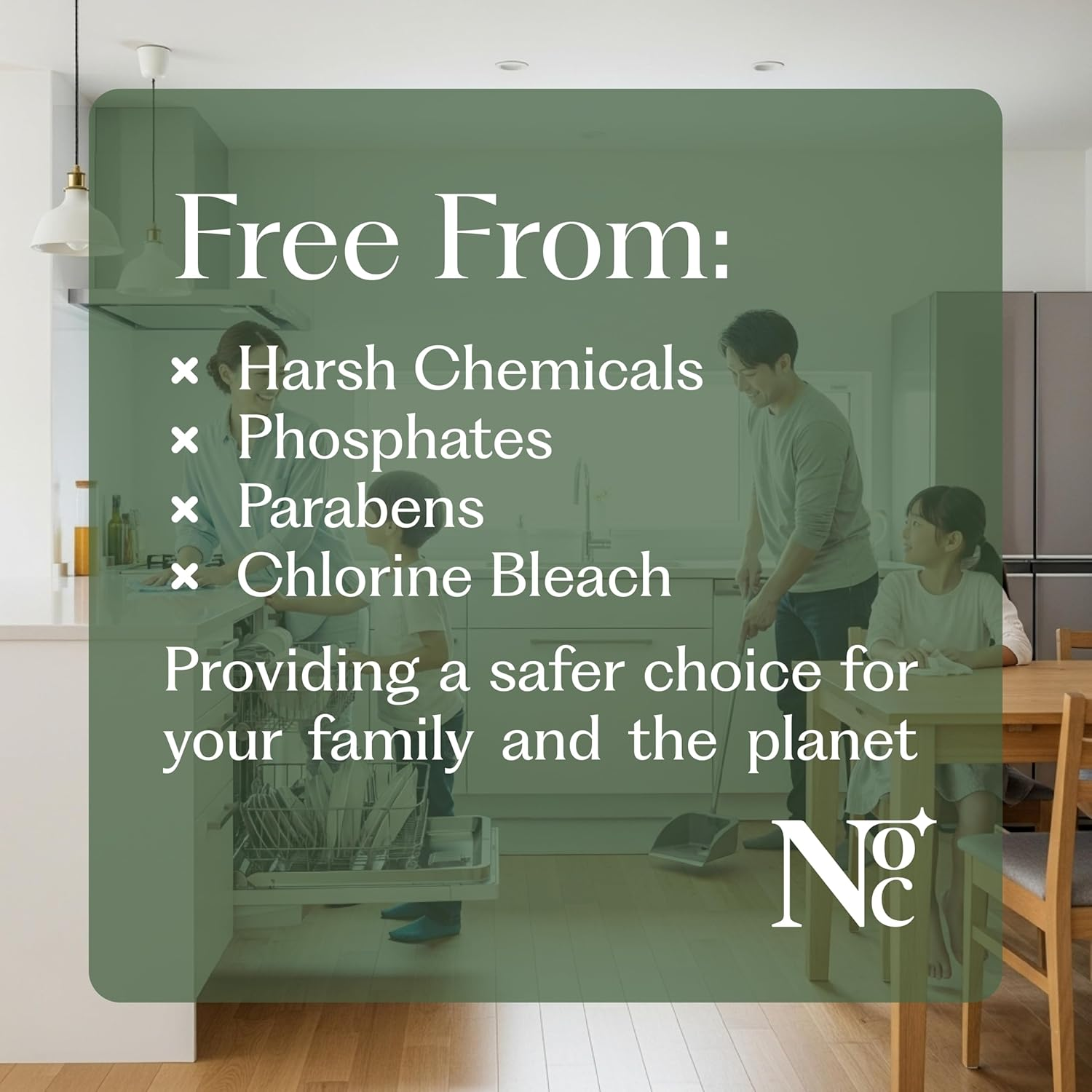 All-Purpose Cleaning Tablets | Plant-Based & Chemical-Free | Eco-Friendly, Biodegradable Cleaner for Home, Kitchen, & Bathroom | Travel-Friendly | 4 Tablets