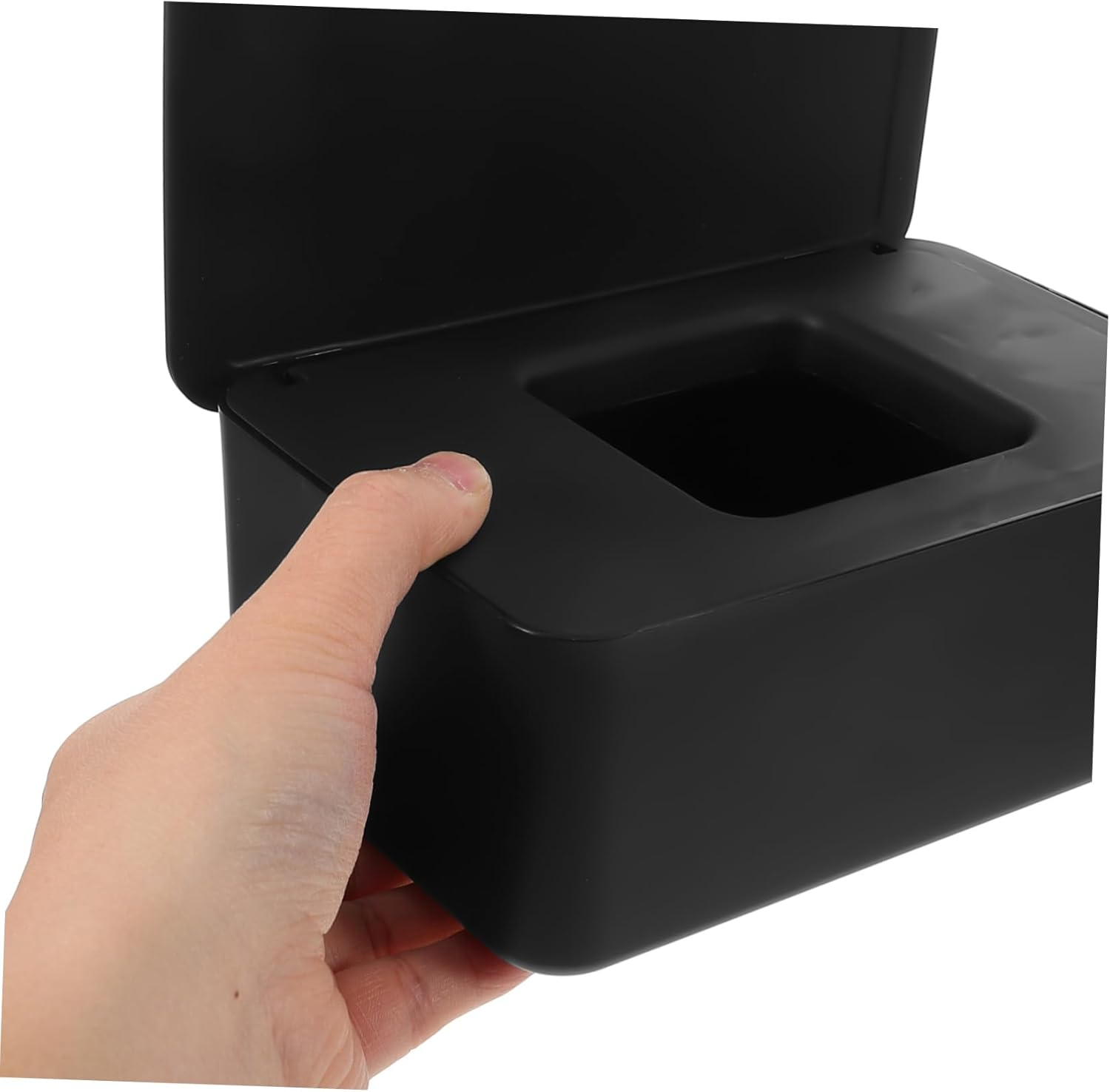 Generic Plastic Wipes Holder with Lid Portable Wipes Dispenser Box Face Towel Holder for Home Office and Car image number 6