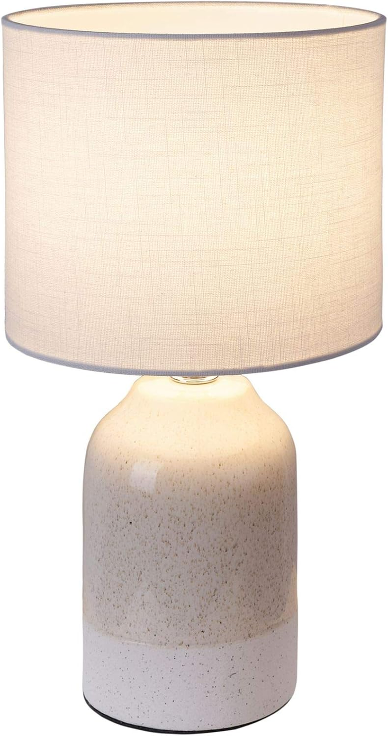 Pauleen 48022 Sandy Glow Max. 20W for E14 Bedside Table Luminaire Beige White 230V Ceramic/Fabric without Lamp image number 3