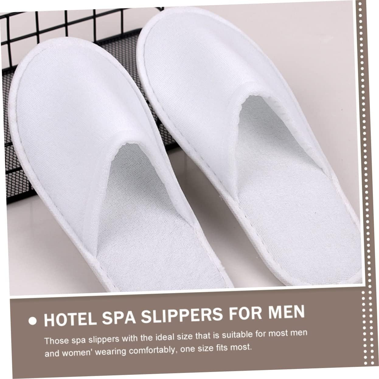 NIYANGLE 10Pairs Slip Slippers Indoor Outdoor Spa Unisex House Slippers Fuzzy Disposable image number 5