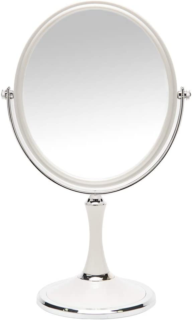 YEAKE Magnifying Makeup Vanity Mirror,Abs Plastic Double Sided 3X Magnification 360&deg;Swivel Beauty Make up Mirror Cosmetic Table Desk Mirror 8" Oval