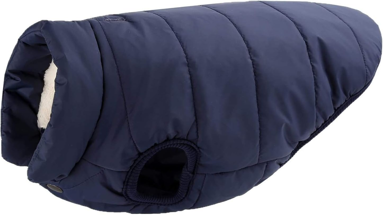 Double Layer Fleece Warm Dog Jacket Coat Vest for Puppy Winter Cold Weather Soft Windproof Apparel for Small Medium Large Dogs (L)