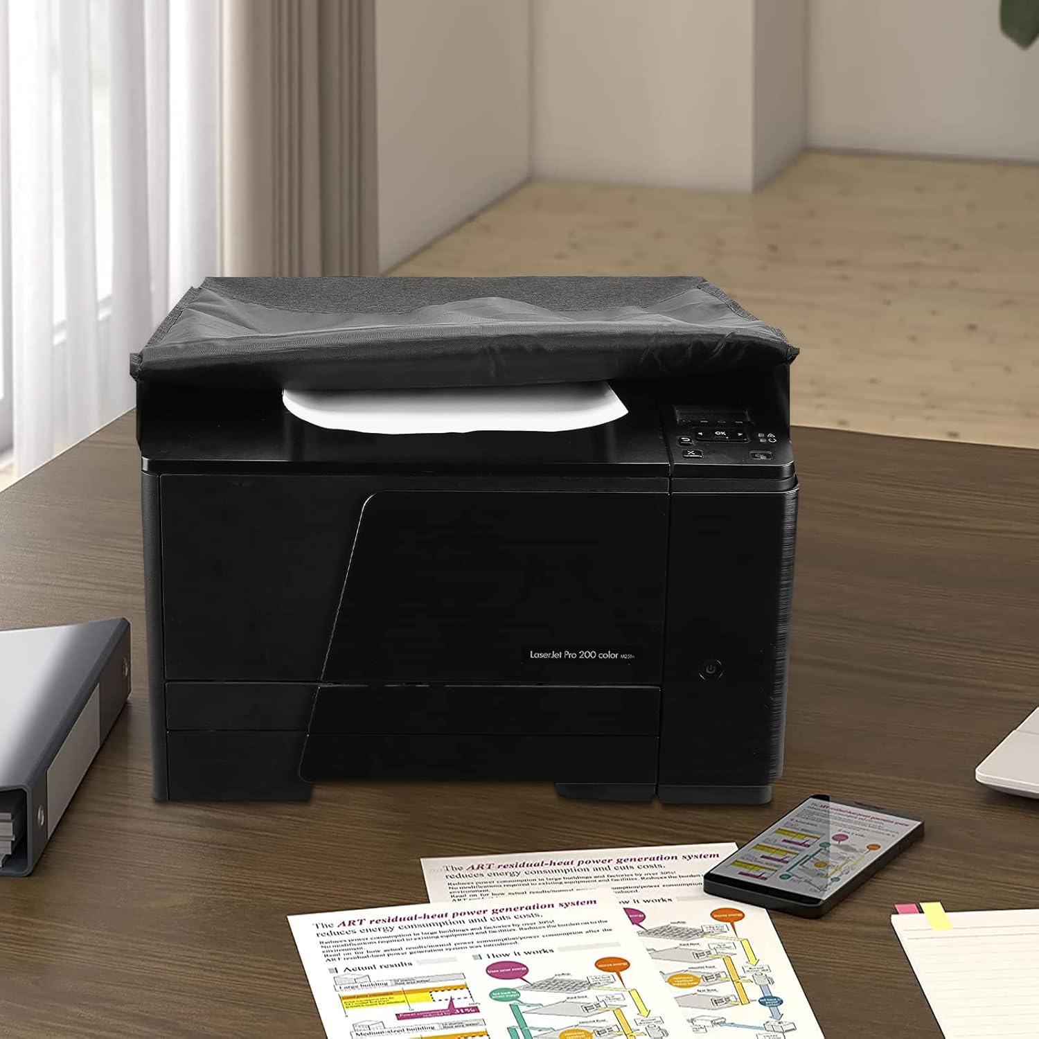 Printer Dust Cover Compatible with Cannon Image CLASS Mf236N All-In-One Laser Printer/ Brother MFC-L2710DN/ L2750DW and HP Cp-L2530Dw/L2550Dn/Brother DCPL2550DW Multifunction Machine - Grey image number 5