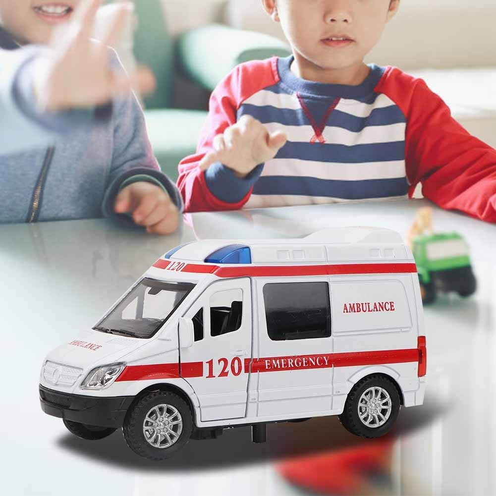 Ambulance Toy, Sound and Light Toy Car Model Toy Car, Durable Home for Kids Boys Ambulance Toy Girls Gifts(Red) image number 3