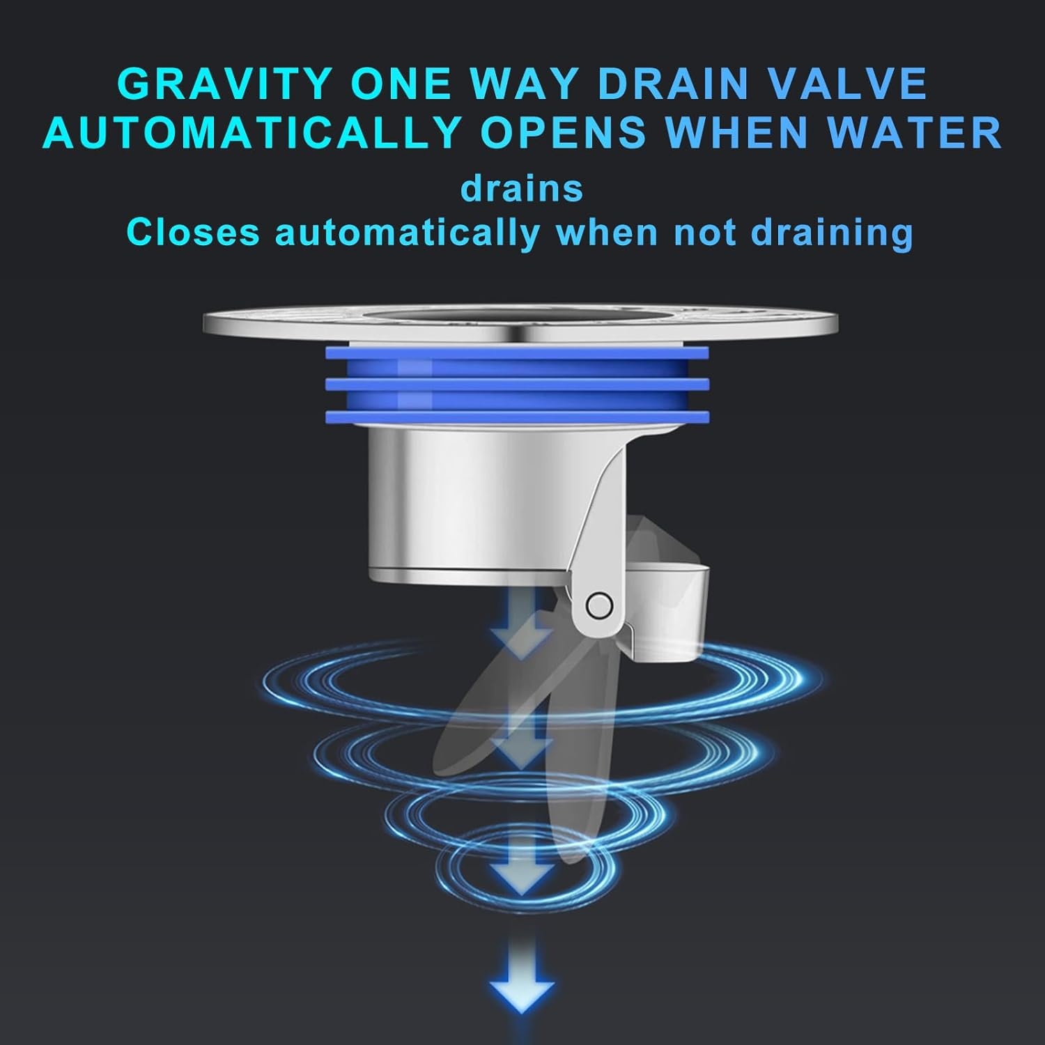 Qruilantu Odor Proof Floor Drain，Shower Floor Drain Backflow Preventer，One Way Drain Valve，Brass Drain Filter，Prevent Backflow, Prevent Anti-Odor Dispersion in Bathroom and Kitchen（Galvanized） image number 1