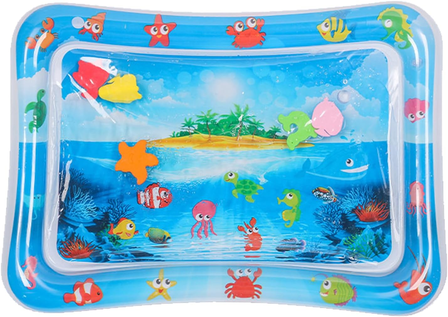Water Sensor Mat - Cat Mat, Interactive Kitten Toys | PVC Leakproof Cat Water Sensory Pad, Water Sensory Playmat with Sea Theme, Bored Indoor Cats Toys, Sensor Water Playmat for Cats Dogs image number 5