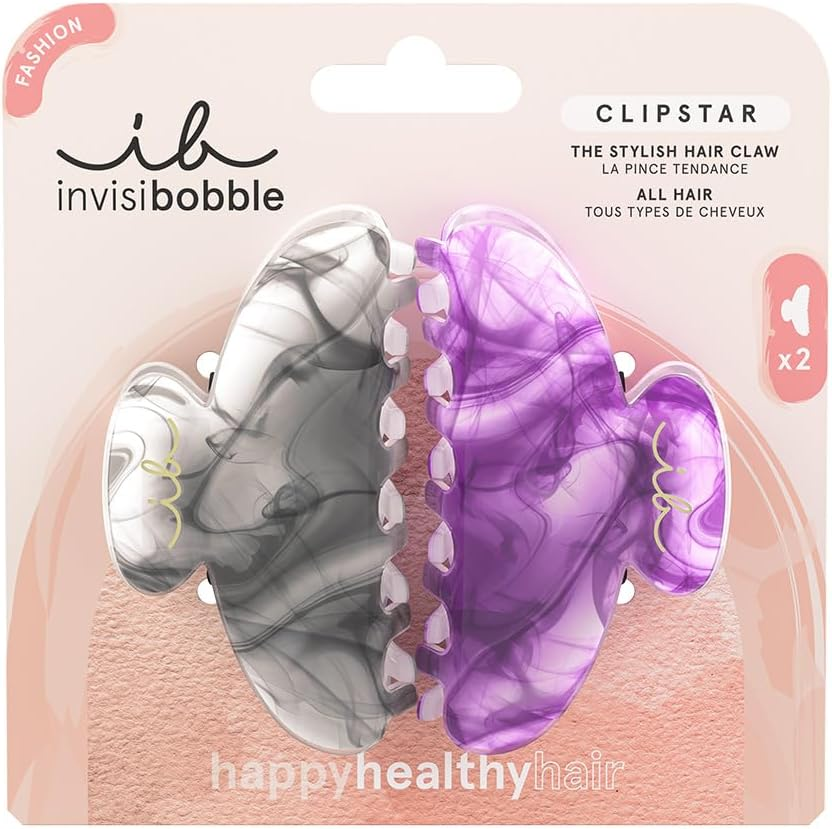Invisibobble CLIPSTAR Eclipse 2 Pc Set - Large Claw Clips for Thick, Curly Hair - Strong Hold for All-Day Wear - Jumbo Claw Clips - Hair Accessory for Every Occasion image number 3
