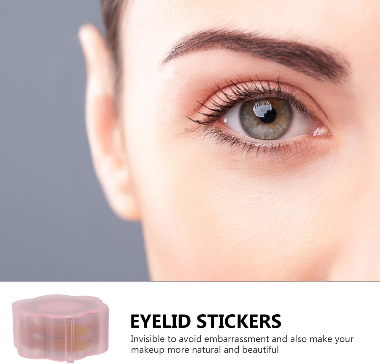 FOMIYES 1 Set Lace Double Eyelid Tapes Instant Strips with Tweezers Spray Bottle Sweat Makeup Tools for Natural Eye Enhancement and Deep Crease Creation Random Color image number 4